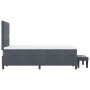Cama con Resorte con Colchón y Banco Gris Oscuro 120x200 cm Terciopelo de , Camas y somieres - Ref: Foro24-3344505, Precio: 4...