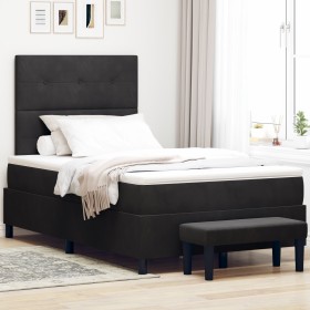 Cama Box Spring con Colchón y Banco Negro 120x200 cm Terciopelo de , Camas y somieres - Ref: Foro24-3344506, Precio: 452,04 €...