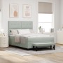 Cama con Box Spring con Colchón y Banco Gris Claro 140x190 cm Terciopelo | Foro24.es | Tu tienda online para hogar, jardín y más Foro24.es