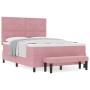 Cama con base con Colchón y Banco Rosa 140x190 cm Terciopelo de , Camas y somieres - Ref: Foro24-3344515, Precio: 537,37 €, D...