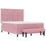 Cama con base con Colchón y Banco Rosa 140x190 cm Terciopelo de , Camas y somieres - Ref: Foro24-3344515, Precio: 537,37 €, D...