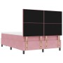 Cama con base con Colchón y Banco Rosa 140x190 cm Terciopelo de , Camas y somieres - Ref: Foro24-3344515, Precio: 537,37 €, D...