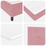 Cama con base con Colchón y Banco Rosa 140x190 cm Terciopelo de , Camas y somieres - Ref: Foro24-3344515, Precio: 537,37 €, D...