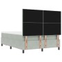 Cama con Base (Box Spring) y Colchón & Banco Gris Claro 140x200 cm de Terciopelo | Foro24.es | Tu tienda online para hogar, jardín y más Foro24.es