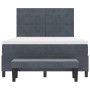 Cama Box Spring con Colchón y Banco Gris Oscuro 140x200 cm Terciopelo de , Camas y somieres - Ref: Foro24-3344517, Precio: 52...