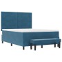 Cama con base y colchón y banco azul oscuro 160x200 cm terciopelo de , Camas y somieres - Ref: Foro24-3344526, Precio: 588,22...