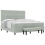 Cama con Somier con Colchón y Banco Gris Claro 180x200 cm Terciopelo | Foro24.es | Tu tienda online para hogar, jardín y más Foro24.es