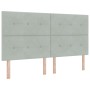 Cama con Somier con Colchón y Banco Gris Claro 180x200 cm Terciopelo | Foro24.es | Tu tienda online para hogar, jardín y más Foro24.es