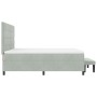 Cama con Somier con Colchón y Banco Gris Claro 180x200 cm Terciopelo | Foro24.es | Tu tienda online para hogar, jardín y más Foro24.es