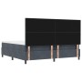 Cama con Base de Resortes de con Colchón & Banco Gris Oscuro 200x200 cm Terciopelo de , Camas y somieres - Ref: Foro24-334453...
