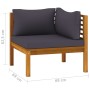 Muebles de jardín 6 pzas cojines madera maciza de acacia de vidaXL, Conjuntos de jardín - Ref: Foro24-3086905, Precio: 761,84...