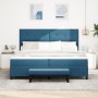 Cama con Base con Colchón y Banco Azul Oscuro 200x200 cm Terciopelo | Foro24.es | Tu tienda online para hogar, jardín y más Foro24.es