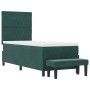 Cama de Resortes con Colchón y Banco Verde Oscuro 80x200 cm Terciopelo | Foro24.es | Tu tienda online para hogar, jardín y más Foro24.es