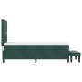 Cama de Resortes con Colchón y Banco Verde Oscuro 80x200 cm Terciopelo | Foro24.es | Tu tienda online para hogar, jardín y más Foro24.es