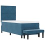Cama con somier con colchón y banco azul oscuro 80x200 cm de terciopelo de , Camas y somieres - Ref: Foro24-3344544, Precio: ...