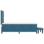 Cama con somier con colchón y banco azul oscuro 80x200 cm de terciopelo de , Camas y somieres - Ref: Foro24-3344544, Precio: ...