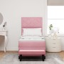 Cama con Somier, Colchón y Banco Rosa 80x200 cm Terciopelo de , Camas y somieres - Ref: Foro24-3344545, Precio: 351,09 €, Des...