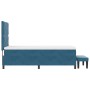 Cama con Somier con Colchón y Banco Azul Oscuro 90x190 cm Terciopelo | Foro24.es | Tu tienda online para hogar, jardín y más Foro24.es