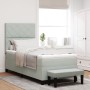 Cama con Somier con Colchón y Banco Gris Claro 90x200 cm Terciopelo | Foro24.es | Tu tienda online para hogar, jardín y más Foro24.es