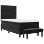 Cama Box Spring con Colchón y Banco Negro 90x200 cm Terciopelo de , Camas y somieres - Ref: Foro24-3344554, Precio: 370,87 €,...