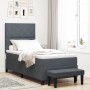 Cama con Estructura con Colchón y Banco Gris Oscuro 100x200 cm Terciopelo | Foro24.es | Tu tienda online para hogar, jardín y más Foro24.es
