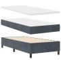 Cama con Estructura con Colchón y Banco Gris Oscuro 100x200 cm Terciopelo | Foro24.es | Tu tienda online para hogar, jardín y más Foro24.es