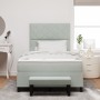 Cama Tapizada con Colchón y Banco Gris Claro 120x200 cm Terciopelo | Foro24.es | Tu tienda online para hogar, jardín y más Foro24.es