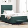 Cama Box Spring con colchón y banco verde oscuro 120x200 cm terciopelo de , Camas y somieres - Ref: Foro24-3344573, Precio: 4...