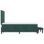 Cama Box Spring con colchón y banco verde oscuro 120x200 cm terciopelo de , Camas y somieres - Ref: Foro24-3344573, Precio: 4...