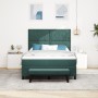 Cama Box Spring con Colchón y Banco Verde Oscuro 140x190 cm Terciopelo de , Camas y somieres - Ref: Foro24-3344579, Precio: 5...