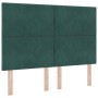 Cama Box Spring con Colchón y Banco Verde Oscuro 140x190 cm Terciopelo de , Camas y somieres - Ref: Foro24-3344579, Precio: 5...