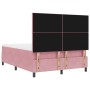 Cama con Somier con Colchón y Banco Rosa 140x190 cm Terciopelo | Foro24.es | Tu tienda online para hogar, jardín y más Foro24.es