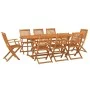 Set de comedor de jardín 9 piezas madera maciza de acacia de vidaXL, Conjuntos de jardín - Ref: Foro24-3086974, Precio: 625,7...