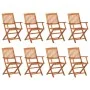 Set de comedor de jardín 9 piezas madera maciza de acacia de vidaXL, Conjuntos de jardín - Ref: Foro24-3086974, Precio: 625,7...