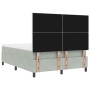 Cama con Base con Colchón y Banco Gris Claro 160x200 cm Terciopelo | Foro24.es | Tu tienda online para hogar, jardín y más Foro24.es
