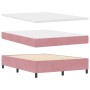 Cama con Base con Colchón y Banco Rosa 160x200 cm Terciopelo | Foro24.es | Tu tienda online para hogar, jardín y más Foro24.es