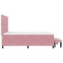 Cama con Base con Colchón y Banco Rosa 160x200 cm Terciopelo | Foro24.es | Tu tienda online para hogar, jardín y más Foro24.es