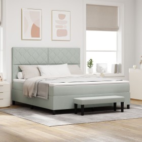 Comprar Cama Box Spring con colchón y banco Gris