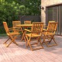 Set de comedor de jardín 7 piezas madera maciza de acacia de vidaXL, Conjuntos de jardín - Ref: Foro24-3086997, Precio: 446,6...