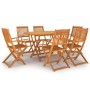Set de comedor de jardín 7 piezas madera maciza de acacia de vidaXL, Conjuntos de jardín - Ref: Foro24-3086997, Precio: 446,6...