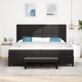 Cama con Box Spring con Colchón y Banco Negro 200x200 cm Terciopelo | Foro24.es | Tu tienda online para hogar, jardín y más Foro24.es