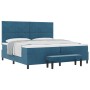 Cama Box Spring de con Colchón y Banco Azul Oscuro 200x200 cm Terciopelo | Foro24.es | Tu tienda online para hogar, jardín y más Foro24.es