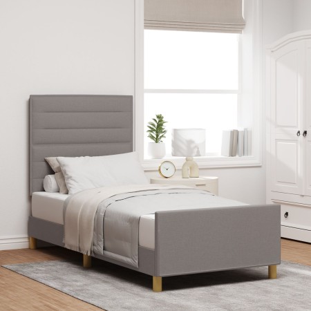 Estructura de Cama en Taupe, 80x200 cm, Tela de , Camas y somieres - Ref: Foro24-3344610, Precio: 141,81 €, Descuento: -5%%