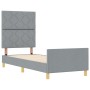 Estructura de Cama Gris Claro 80x200 cm Tela de , Camas y somieres - Ref: Foro24-3344760, Precio: 138,18 €, Descuento: -5%%