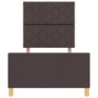 Estructura de Cama - Marrón Oscuro, 90x190 cm, Tela de , Camas y somieres - Ref: Foro24-3344770, Precio: 146,26 €, Descuento:...