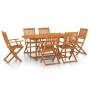 Set de comedor de jardín 7 piezas madera maciza de acacia de vidaXL, Conjuntos de jardín - Ref: Foro24-3086970, Precio: 559,2...