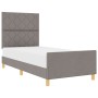 Cama en tela taupe - 90x200 cm de , Camas y somieres - Ref: Foro24-3344778, Precio: 151,79 €, Descuento: -5%%