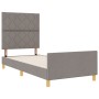 Cama en tela taupe - 90x200 cm de , Camas y somieres - Ref: Foro24-3344778, Precio: 151,79 €, Descuento: -5%%