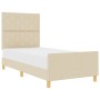 Cama  Crema 90x200 cm de Tela | Foro24.es | Tu tienda online para hogar, jardín y más Foro24.es