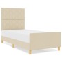 Cama  Crema 90x200 cm de Tela | Foro24.es | Tu tienda online para hogar, jardín y más Foro24.es